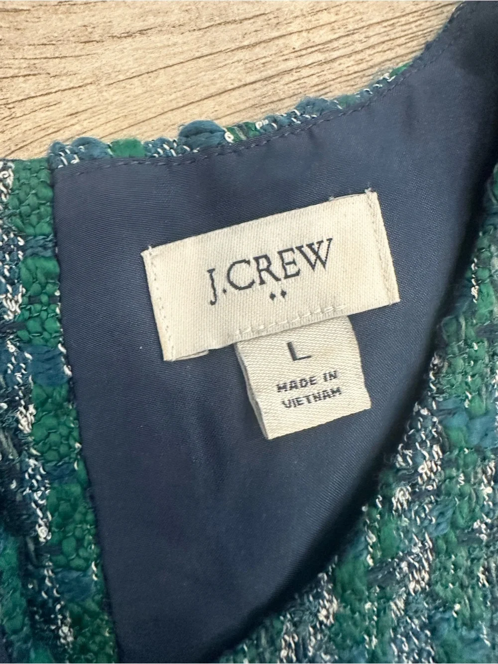 J. Crew Ribbed Sleeveless Knit Tank in Teal and Blue